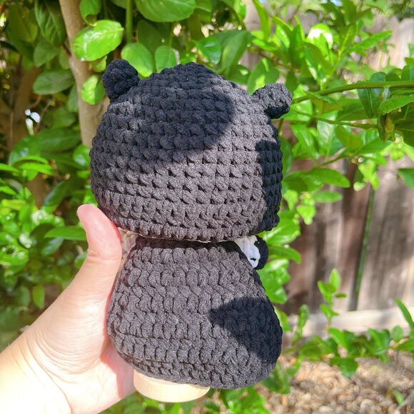 Batman Crochet Doll | Handmade Amigurumi Superhero Plush | Cute Batman Toy - Picture 9 of 11